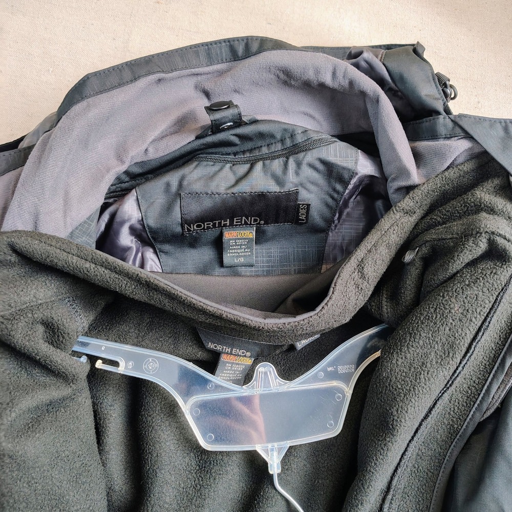 North End Womens L Warm‎ Logik 3-in-1 System Jacket Black Textured EZEM system - Picture 9 of 16